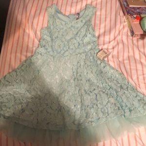 Size 8 little girl dress mint blue